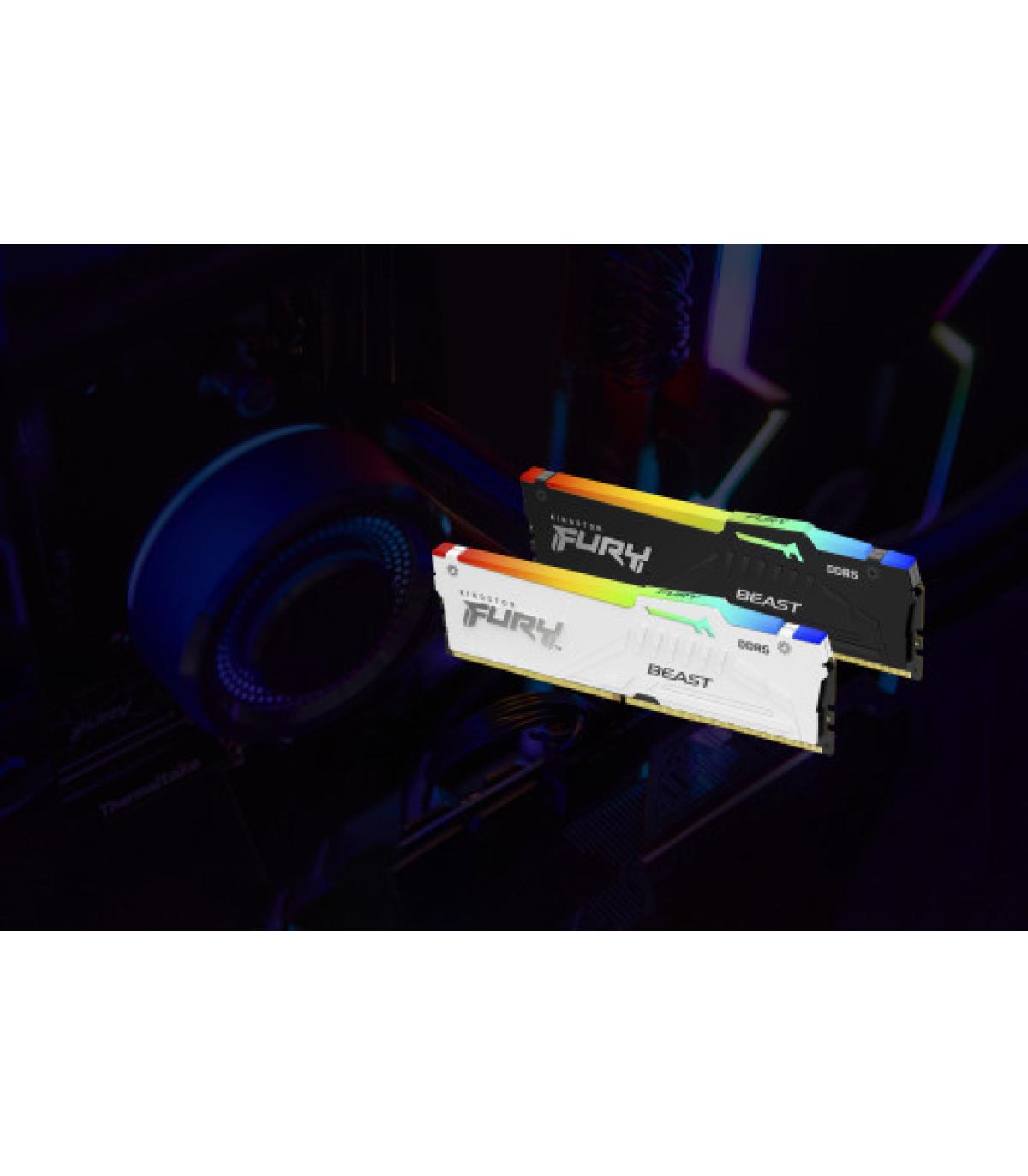 MEMORIA KINGSTON 16GB KIT2 6000MT/S DDR5 CL30  FURY BEAST RGB EXPO - KF560C30BBEAK2-16