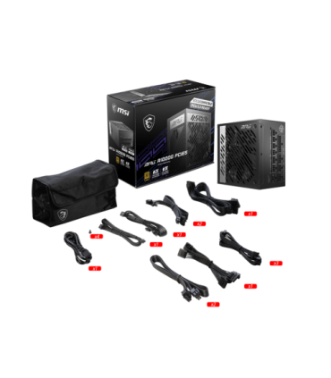 MSI MPG A1000G PCIE5 unidad de fuente de alimentación 1000 W 20+4 pin ATX ATX Negro