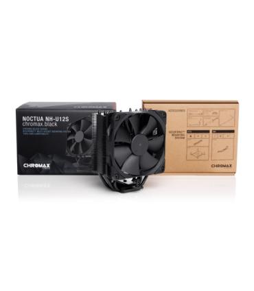 NOCTUA COOLER CPU NH-U12S CHROMAX.BLACK, 5 HEATPIPES TOWER, 1X NF-F12, INTEL LGA1851, LGA1700, LGA1200, LGA1151, AMD AM5, AM4