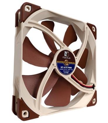 NOCTUA VENTILADOR CAJA NF-A14 PWM, 140MM FAN, 140X140X25MM, 12V, 1500RPM/1200RPM/300RPM, 24,6 DB(A), 140,2 M3/H, 2,08 MM H2O, 4.