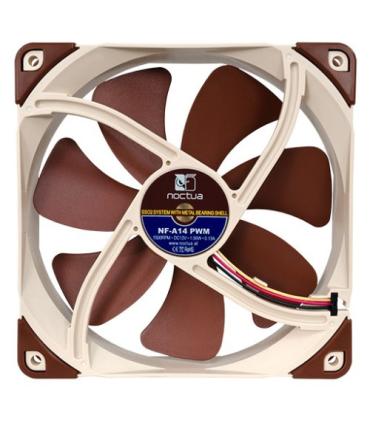 NOCTUA VENTILADOR CAJA NF-A14 PWM, 140MM FAN, 140X140X25MM, 12V, 1500RPM/1200RPM/300RPM, 24,6 DB(A), 140,2 M3/H, 2,08 MM H2O, 4.