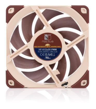NOCTUA VENTILADOR CAJA NF-A12X25-PWM, 120MM FAN, 120X120X25MM, 12V, 2000RPM/1700RPM/450RPM, 22,6 DB(A), 102,1 M3/H, 2,34 MM H2O.