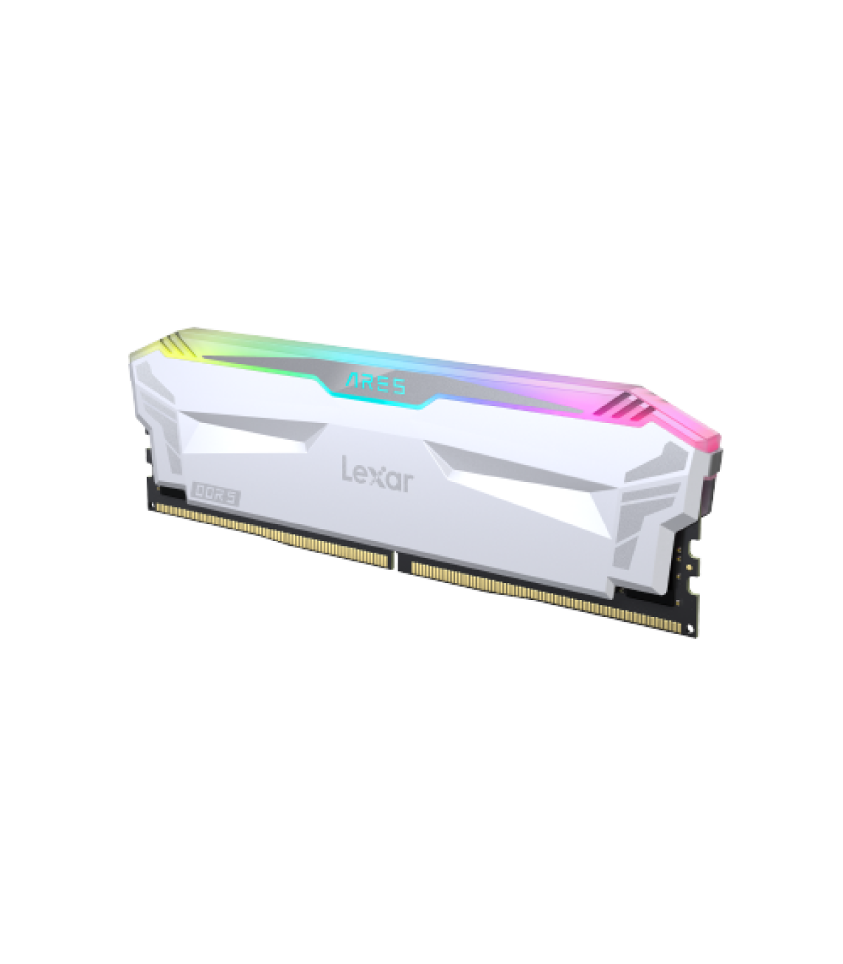 LEXAR MEMORIA ARES DDR5 32GB (2X16GB) 6400 CL32 1.4V HEATSINK RGB DUAL PACK WHITE LD5EU016G-R6400GDWA