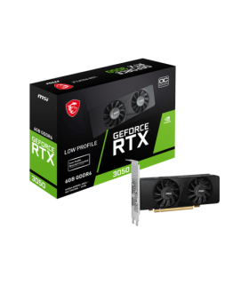 VGA MSI RTX 3050 LP 6G OC,NV,RTX3050,GDDR6,6GB,96BIT,2HDMI+1DP,2 VENTILADORES (LOW PROFILE