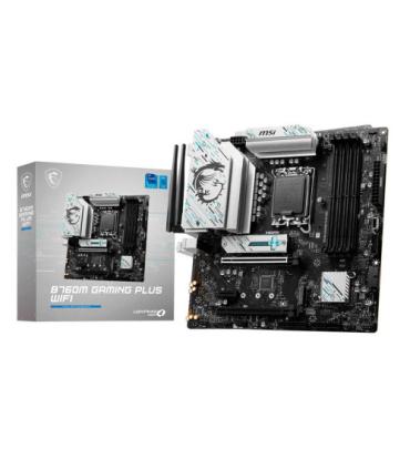 PLACA MSI B760M GAMING PLUS WIFI,INTEL,1700,B760,4DDR5,192GB,2HDMI+2DP,4SATA+2M.2,5USB 3.2+2USB-C,2.5GB+WIFI6E+BT5.3,MATX