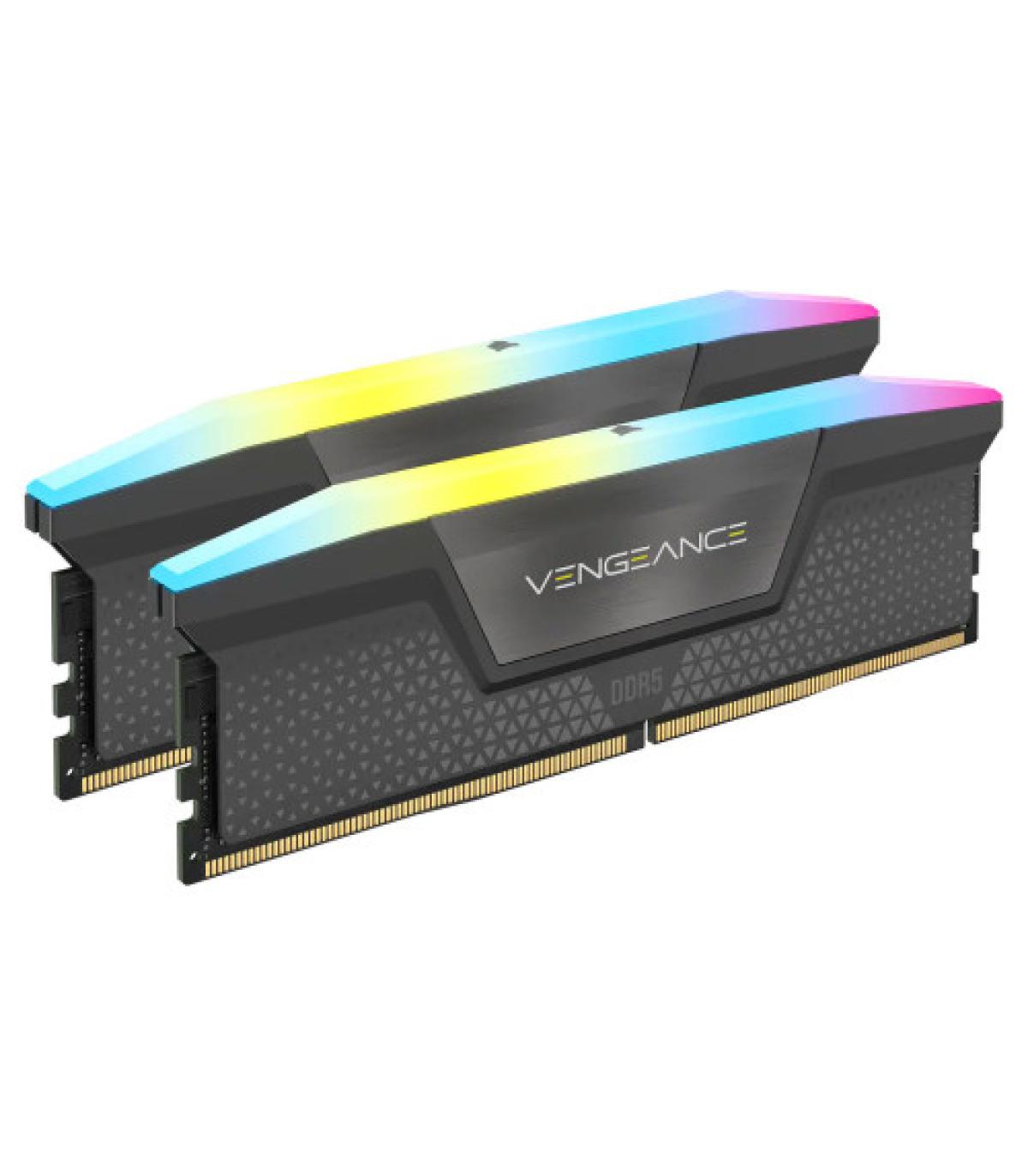 MEMORIA CORSAIR DDR5 32GB 2X16GB PC6000 VENGEANCE RGB CMH32GX5M2E6000Z36