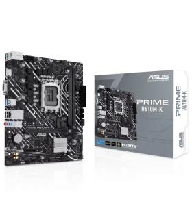 PLACA ASUS PRIME H610M-K,INTEL,1700,H610,2DDR5,96G,VGA+HDMI,GBLAN,4SATA3+M.2,3USB3.2,MATX