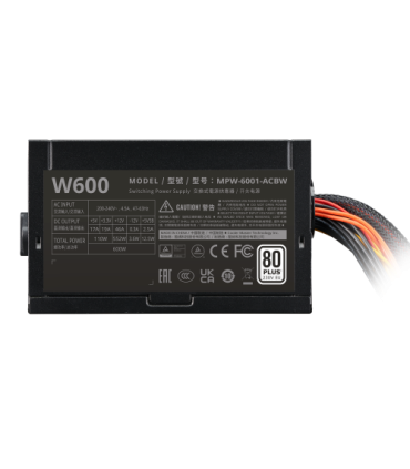 Cooler Master Elite NEX White 230V 600 unidad de fuente de alimentación 600 W 24-pin ATX ATX Negro