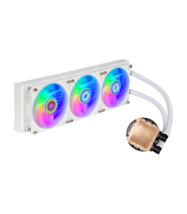 Cooler Master MasterLiquid PL360 Flux White Edition Carcasa del ordenador Kit de refrigeración líquida 12 cm Blanco