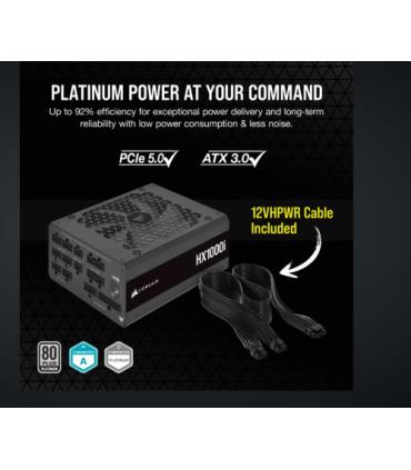 FUENTE ALIMENT. CORSAIR HX1000I 1000 WATT 80+ PLATINUM PCI E5 ATX 3.0 CP-9020259-EU