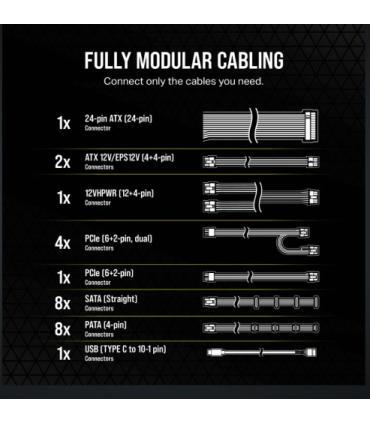 FUENTE ALIMENT. CORSAIR HX1000I 1000 WATT 80+ PLATINUM PCI E5 ATX 3.0 CP-9020259-EU