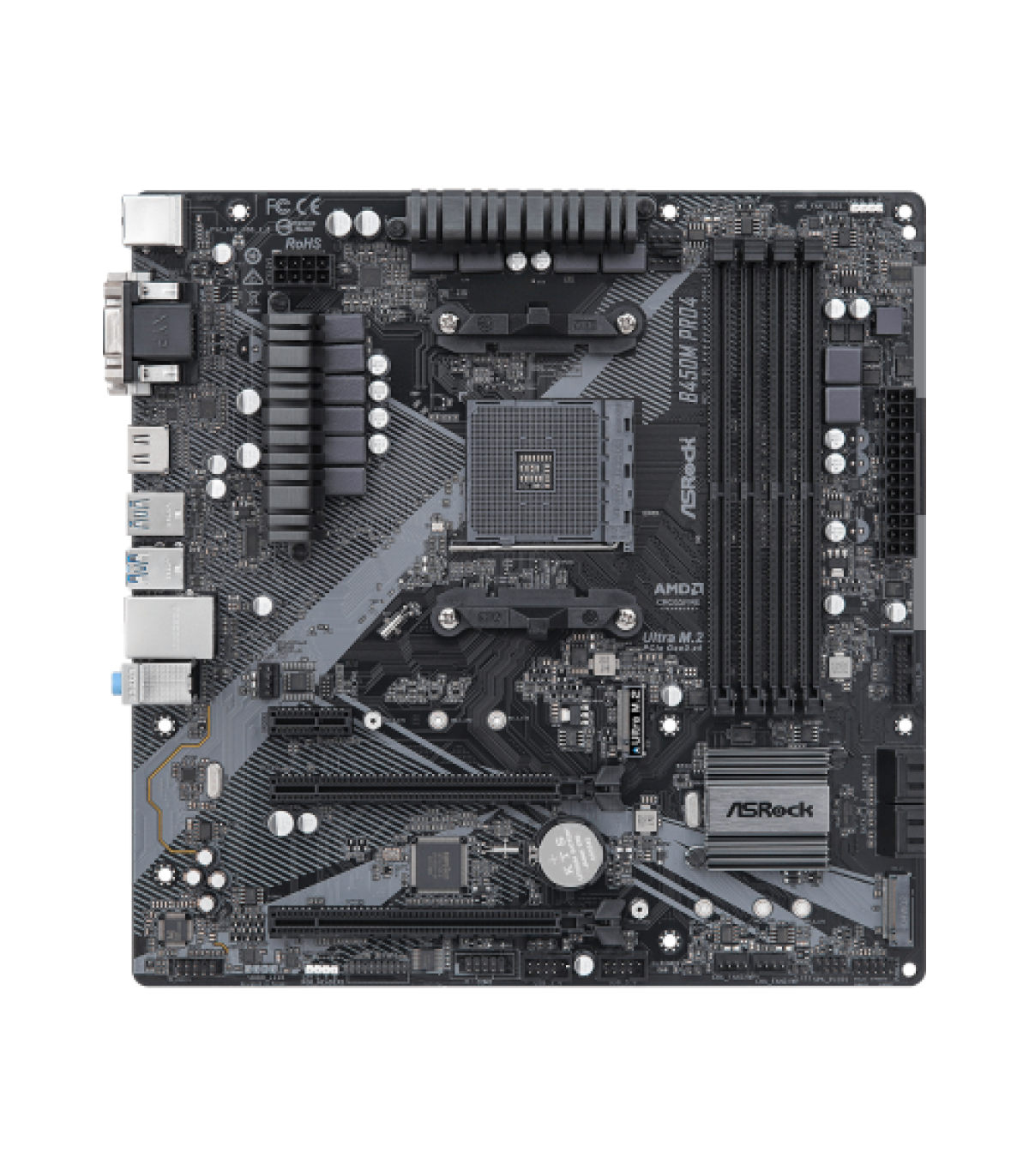 Asrock B450M Pro4 R2.0 AMD B450 Zócalo AM4 micro ATX