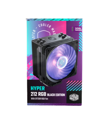 Cooler Master Hyper 212 RGB Black Edition w/LGA1700 Carcasa del ordenador, Procesador Enfriador 12 cm Negro