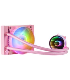 Mars Gaming ML-ONE120 Rosa Refrigeración Líquida CPU TDP 200W Espejo Infinito Ventilador FRGB Silencioso Multisocket Universal