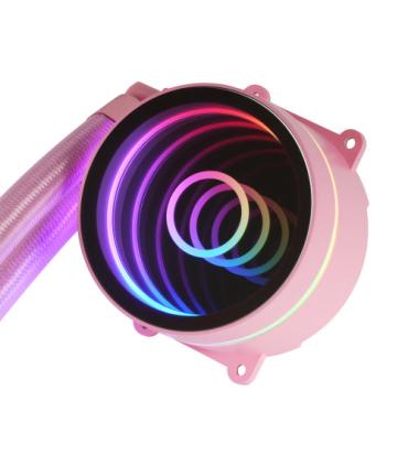 Mars Gaming ML-ONE120 Rosa Refrigeración Líquida CPU TDP 200W Espejo Infinito Ventilador FRGB Silencioso Multisocket Universal