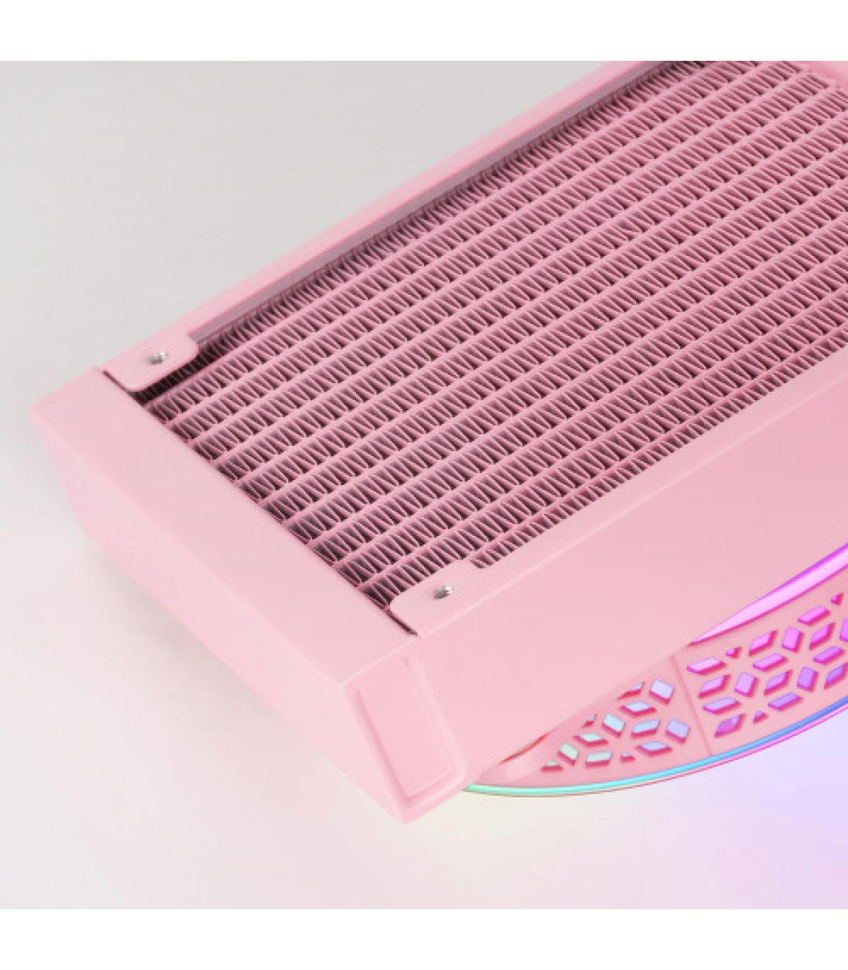 Mars Gaming ML-ONE120 Rosa Refrigeración Líquida CPU TDP 200W Espejo Infinito Ventilador FRGB Silencioso Multisocket Universal