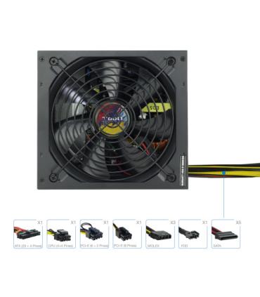 TooQ TQAPOLO-700SP unidad de fuente de alimentación 700 W 20+4 pin ATX ATX Negro