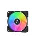 Fractal Design Aspect 12 RGB PWM Carcasa del ordenador Ventilador 12 cm Negro 1 pieza(s