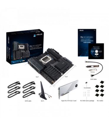 PLACA ASUS PRO WS WRX80E-SAGE SE WIFI,AMD,sWRX8,WRX8,8DDR4,2048GB,4SATA3,X550-AT2 DUAL10GB+WIFI6+BT5.1,10USB3.2,3M.2,E-ATX