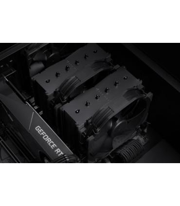 NOCTUA COOLER CPU NH-D15 CHROMAX.BLACK [NH-D15 CH.BK], 6 HEATPIPES DUAL TOWER, 2X NF-A15 140MM FAN PWM, INTEL LGA1851, LGA1700..