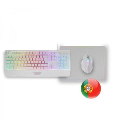 Mars Gaming MCP124 Combo Gaming 3en1 - Teclado H-Mech RGB - Raton RGB Switches HUANO - Alfombrilla Nanotextil Rainbow - Compatib