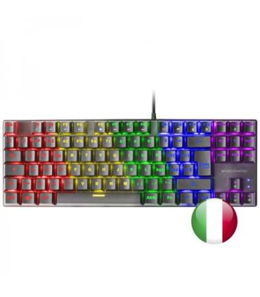 Mars Gaming MK80 Teclado Gaming Mecanico - TKL Compacto - Iluminacion RGB - Switches Antipolvo - Teclas Imborrables - Multiplata