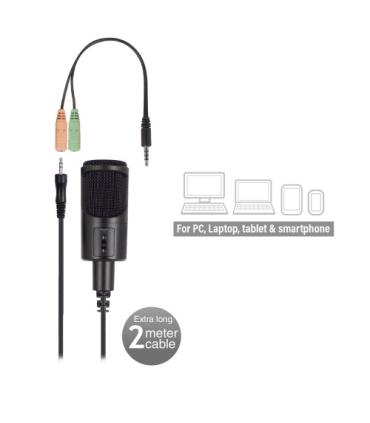 Ewent EW3552 micrófono Negro Micrófono para PC