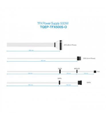 TooQ Ecopower II TFX OEM unidad de fuente de alimentación 500 W 20+4 pin ATX Plata