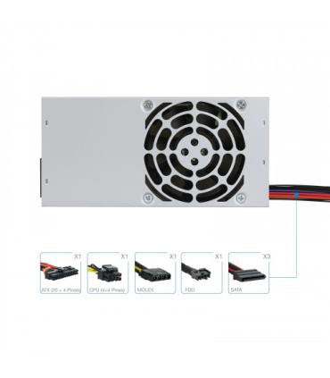 TooQ Ecopower II TFX OEM unidad de fuente de alimentación 500 W 20+4 pin ATX Plata