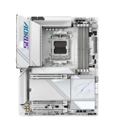 GIGABYTE Placa base X870E AORUS PRO ICE - Compatible con CPUs AMD Ryzen 9000, VRM digital de 16+2+2 fases, hasta 8000MHz DDR5 (O