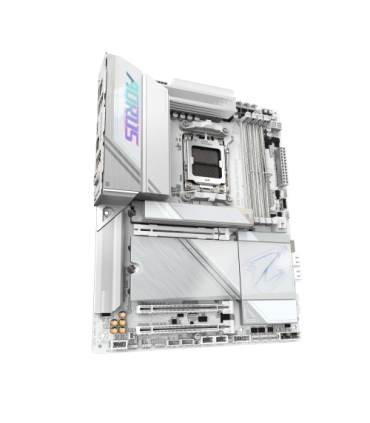 GIGABYTE Placa base X870E AORUS PRO ICE - Compatible con CPUs AMD Ryzen 9000, VRM digital de 16+2+2 fases, hasta 8000MHz DDR5 (O