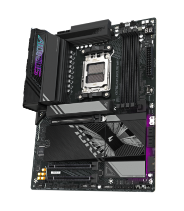 GIGABYTE Placa base X870E A ELITE WIFI7 - Compatible con CPUs AMD Ryzen 9000, VRM digital de 16+2+2 fases, hasta 8000MHz DDR5 (O