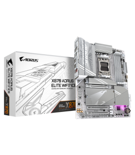 GIGABYTE Placa base X870 A ELITE WF7 ICE - Compatible con CPUs AMD Ryzen 9000, VRM digital de 16+2+2 fases, hasta 8000MHz DDR5..