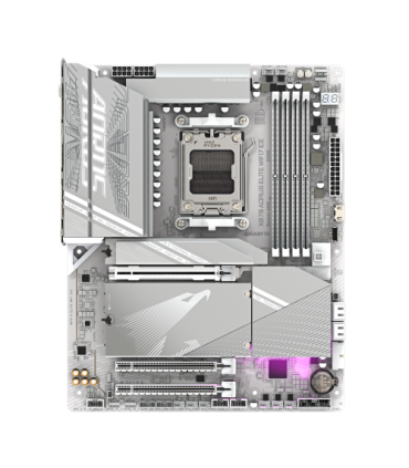 GIGABYTE Placa base X870 A ELITE WF7 ICE - Compatible con CPUs AMD Ryzen 9000, VRM digital de 16+2+2 fases, hasta 8000MHz DDR5..