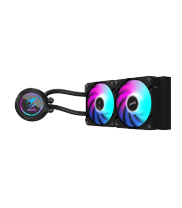 GIGABYTE Refrigeración líquida AIO AORUS WATERFORCE II 240 para CPU - 2 ventiladores ARGB de 120 mm, mecanismo de bloqueo desliz
