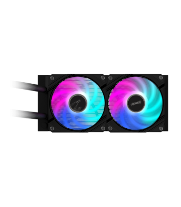 GIGABYTE Refrigeración líquida AIO AORUS WATERFORCE II 240 para CPU - 2 ventiladores ARGB de 120 mm, mecanismo de bloqueo desliz