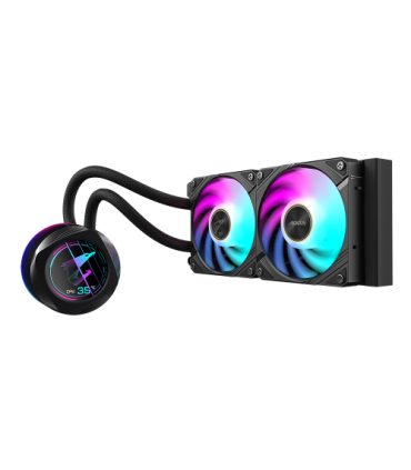 GIGABYTE Refrigeración líquida AIO AORUS WATERFORCE X II 240 para CPU - 2 ventiladores ARGB de 120 mm, pantalla LCD a todo color