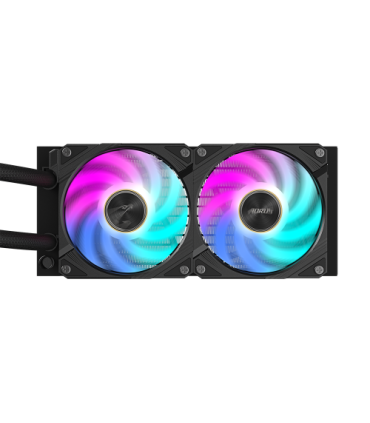 GIGABYTE Refrigeración líquida AIO AORUS WATERFORCE X II 240 para CPU - 2 ventiladores ARGB de 120 mm, pantalla LCD a todo color