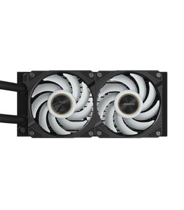 GIGABYTE Refrigeración líquida AIO AORUS WATERFORCE X II 240 para CPU - 2 ventiladores ARGB de 120 mm, pantalla LCD a todo color