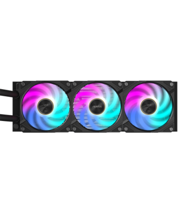GIGABYTE Refrigeración líquida para CPU AORUS WATERFORCE X II 360 AIO - 3 ventiladores ARGB de 120 mm, pantalla LCD a todo color