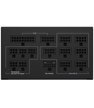 GIGABYTE UD1300GM PG5 unidad de fuente de alimentación 1300 W 20+4 pin ATX ATX Negro