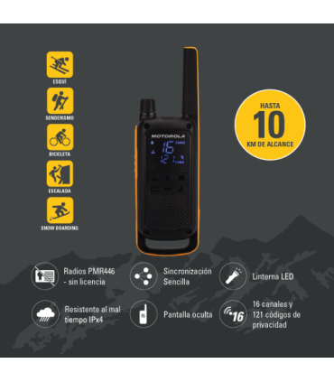 PACK 2 WALKIE TALKIE T82 EXTREME MOTOROLA 59T82EXPACK