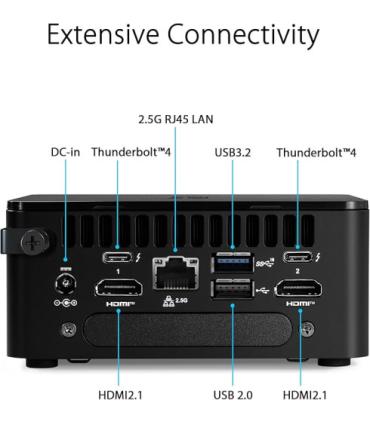ASUS NUC RNUC13L3HV500002I (TALL) LIBERTY CANYON RAPTOR LAKE-P RPL-P 28W VPRO (I5-1350P) GPU INTEGRADO