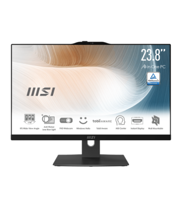 MSI AIO MODERN AM242TP 12M-823ES. 23.8" (60CM). PLANO. IPS. TACTIL. I5-1235U. DDR4 SDRAM 16GB (8GB*2). 512 GB PCIE SSD. SIN S.O