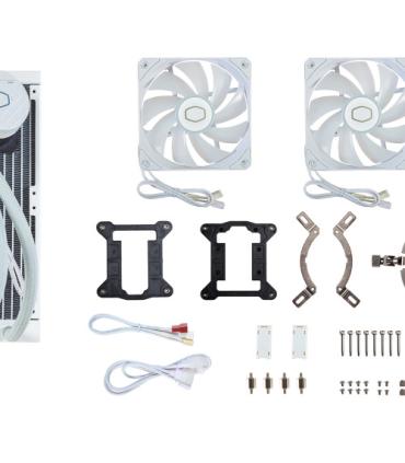 Cooler Master MasterLiquid 240L Core ARGB White Carcasa del ordenador, Procesador Kit de refrigeración líquida 12 cm Blanco