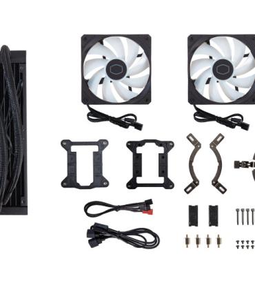 Cooler Master MasterLiquid 240L Core ARGB Carcasa del ordenador, Procesador Kit de refrigeración líquida 12 cm Negro