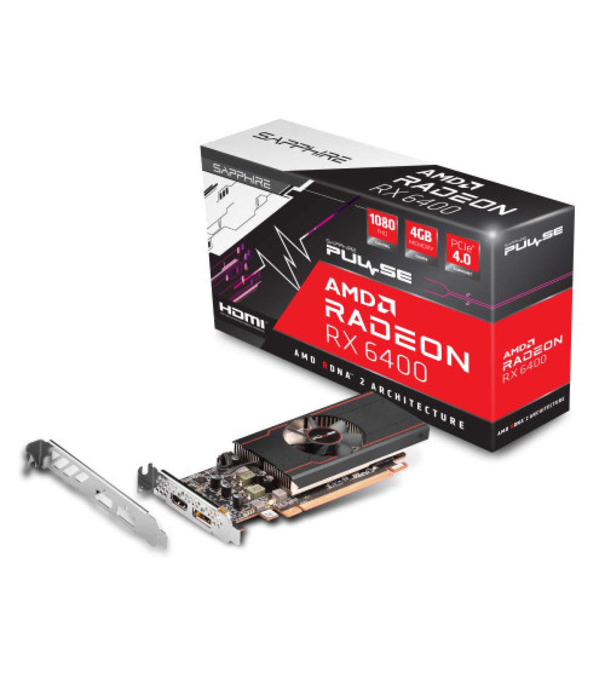 Sapphire PULSE 11315-01-20G tarjeta gráfica AMD Radeon RX 6400 4 GB GDDR6