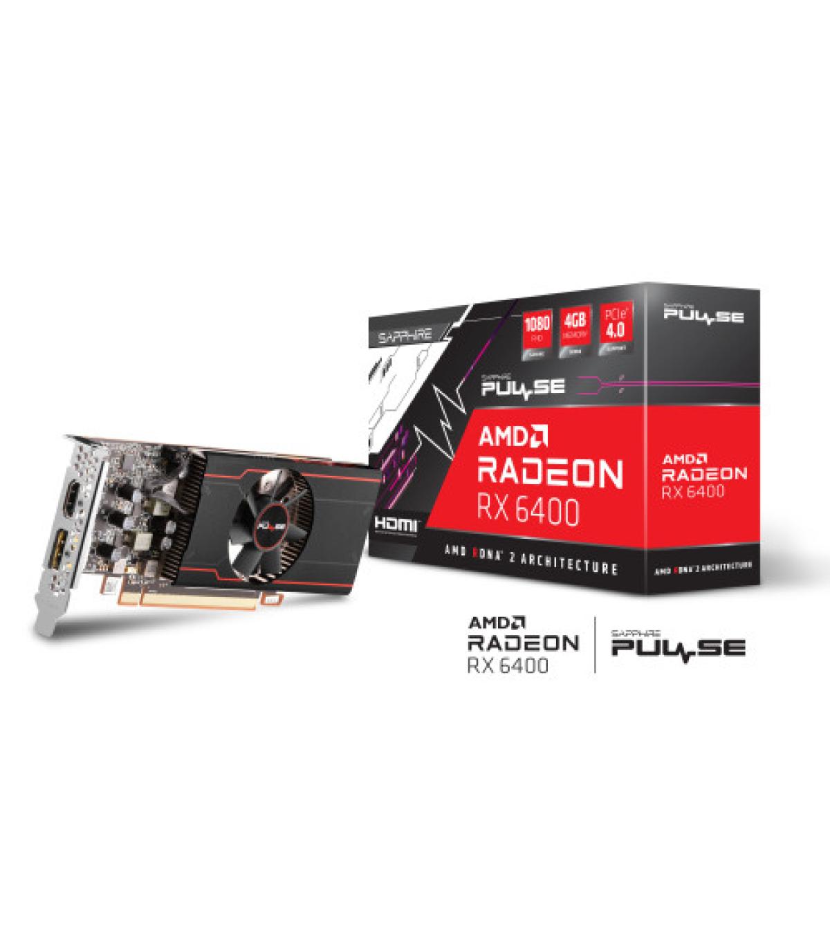 Sapphire PULSE 11315-01-20G tarjeta gráfica AMD Radeon RX 6400 4 GB GDDR6
