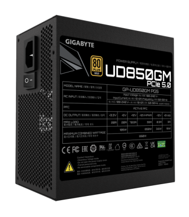 Gigabyte GP-UD850GM PG5 unidad de fuente de alimentación 850 W 20+4 pin ATX ATX Negro