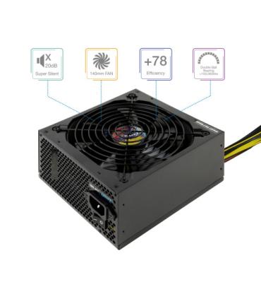 TooQ TQAPOLO-650SP unidad de fuente de alimentación 650 W 20+4 pin ATX ATX Negro